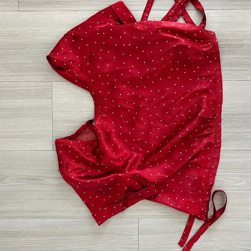 Red polka dot shirt never worn